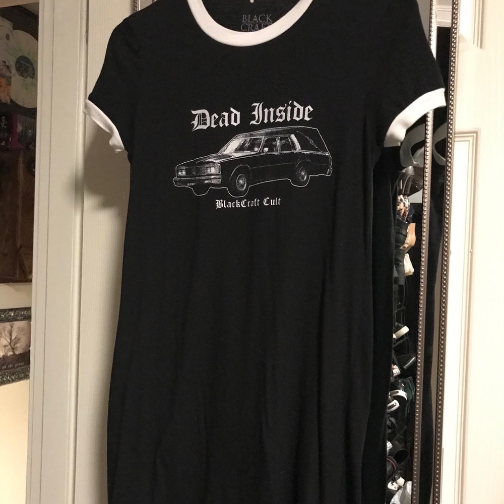 Blackcraft brand Dead Inside mini shirt dress